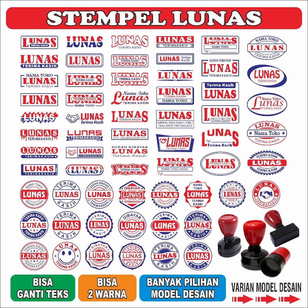 

Stempel Lunas / Stempel Flash / Stempel Tinta Otomatis Tinggal Pakai