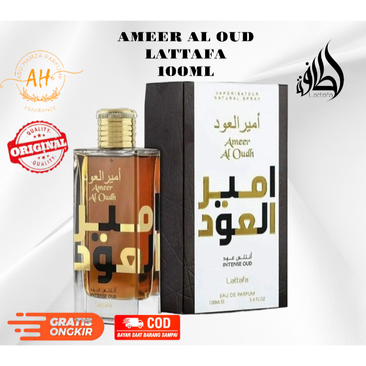 Parfum Ameer Al Oudh Intense Oud Lattafa untuk wanita dan pria / Parfum Lattafa Ameer Al Oudh Intens
