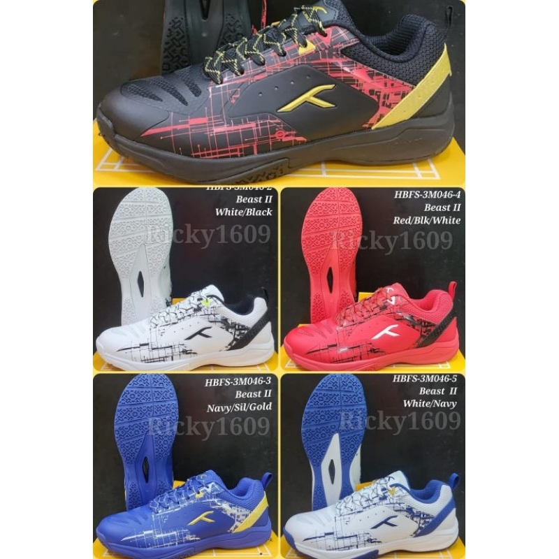 SEPATU BADMINTON HUNDRED BEAST II / SEPATU HUNDRED BEAST 2 (X-CUSHION - THE COMFORT QUOTIENT) -