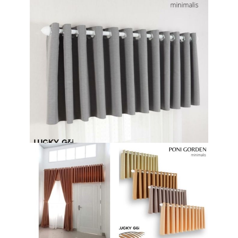 Gorden Poni Atas Pintu Bahan Blackout Gorden Jendela Kamar Ruang Tamu