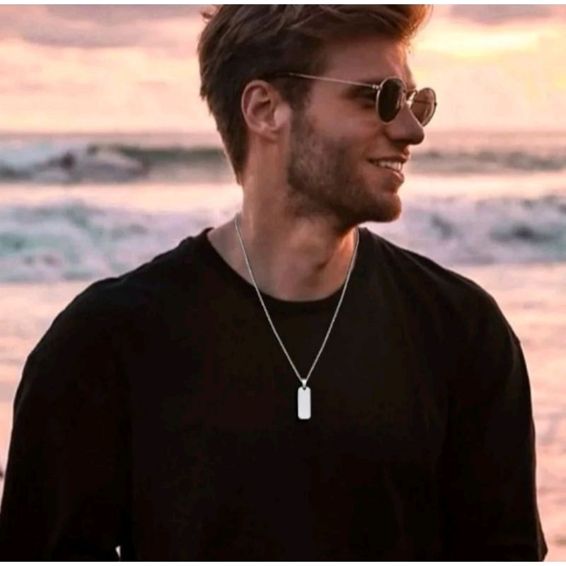 KALUNG PRIA LIONTIN ARMY DOGTAG STAINLESS STEEL ANTI KARAT