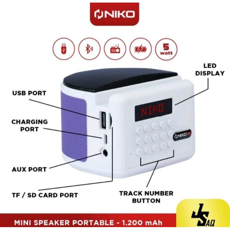 NIKO SPEAKER JS AQ/SPEAKER MINI BLUETOOTH