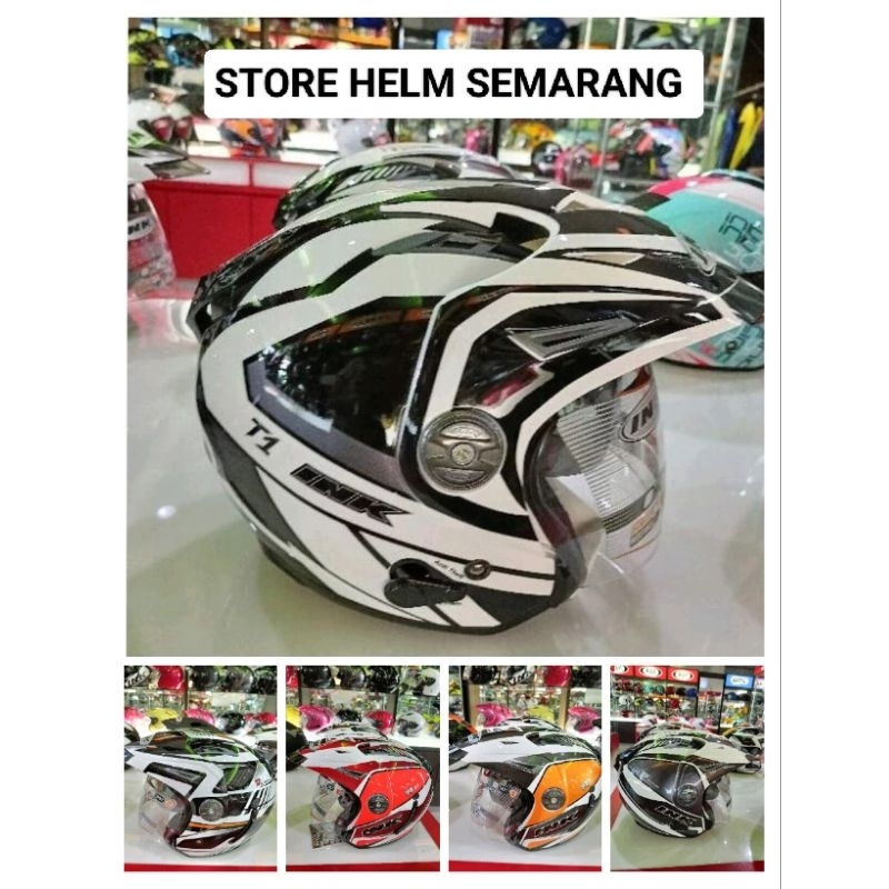 HELM INK T1 FULL MOTIF DOUBLE VISOR ORIGINAL