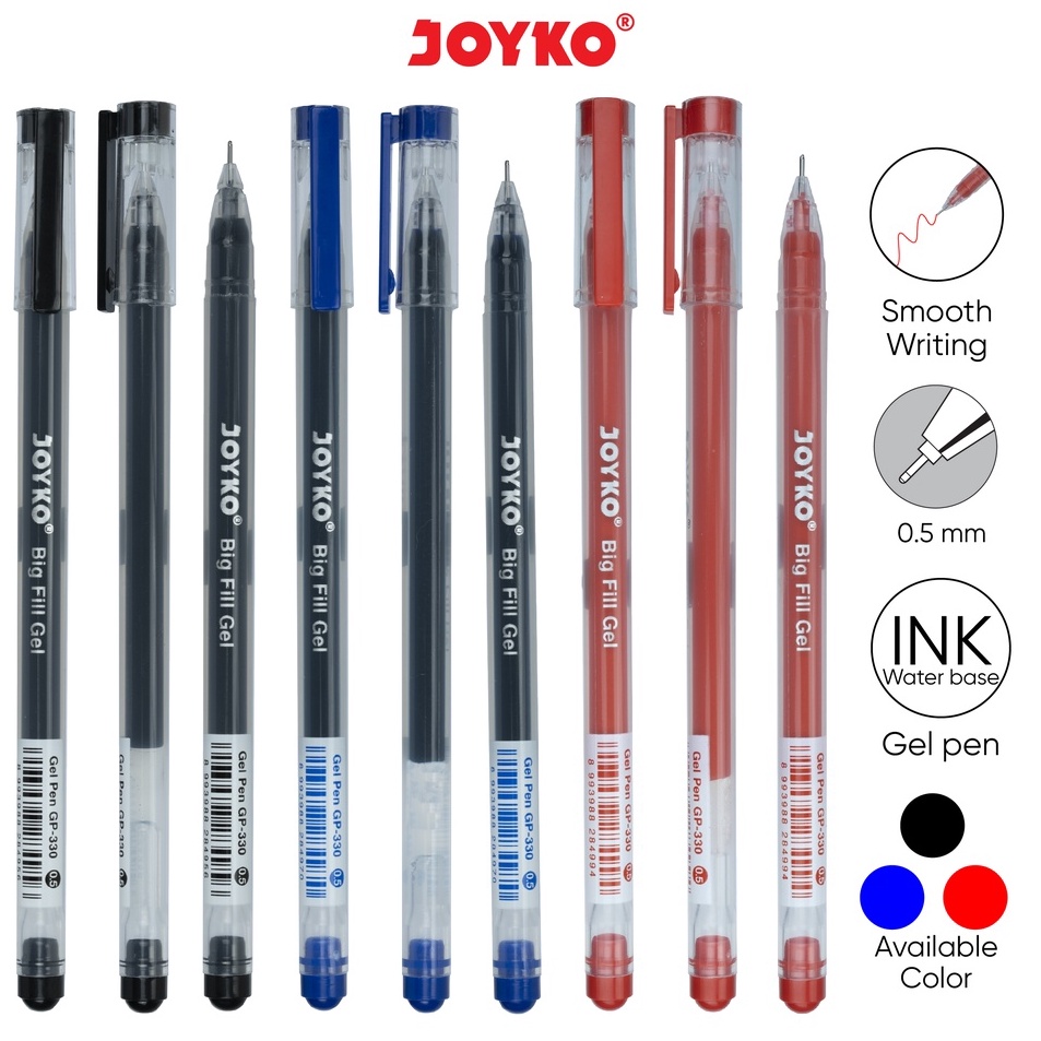 

Terkini JOYKO Pulpen GEL / GEL PEN JOYKO GP-330 (Lusin) Diskon