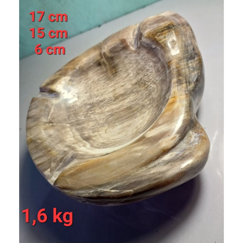 ASBAK NATURAL BATU FOSL SEMPUR / PETRIFIED WOOD AB5