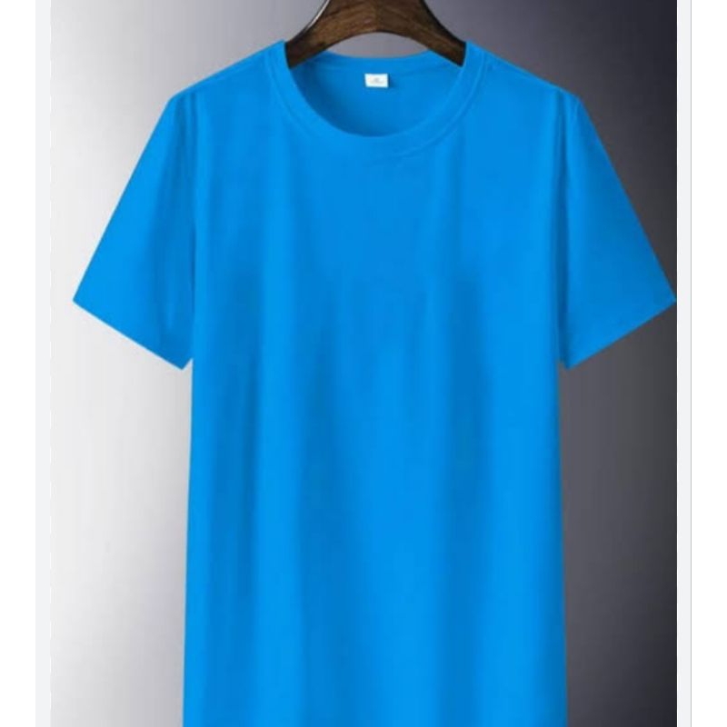 Kaos polos warna biru muda