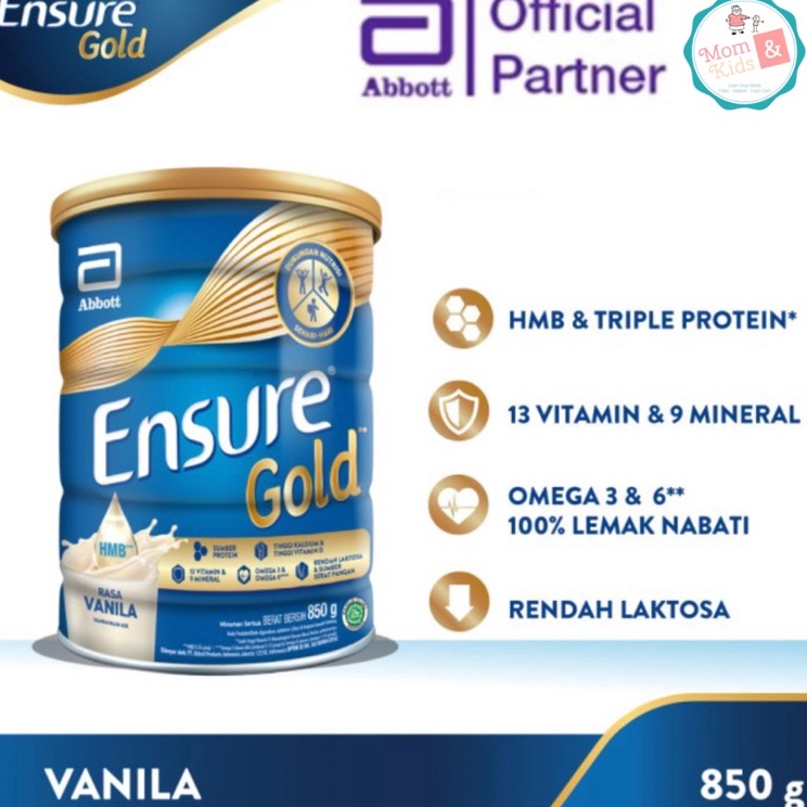 

Ready Stok ENSURE GOLD HMB Vanila Coklat 850gr | Susu Nutrisi Dewasa Rendah Laktosa