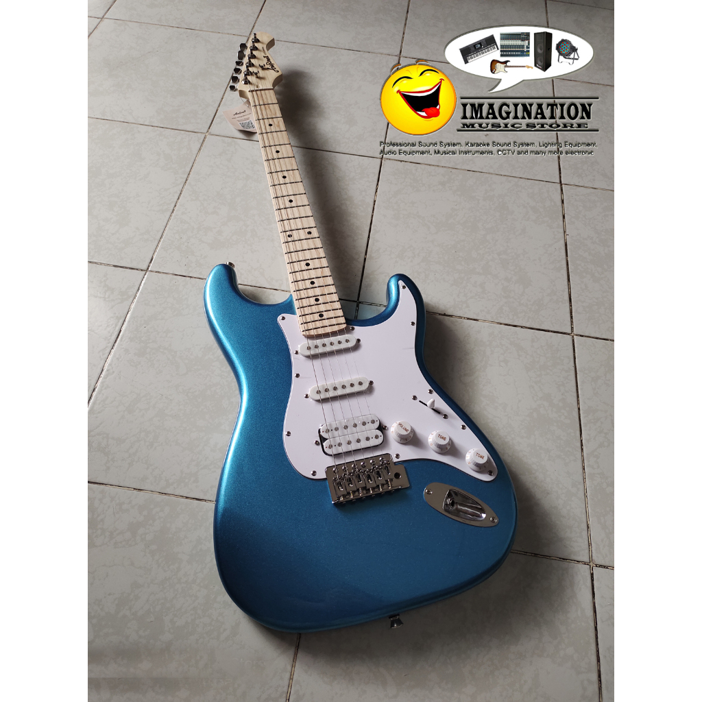 Ariapro Aria Pro II STG004 / STG 004 / STG-004/M HSS Stratocaster Metallic Light Blue Electric Guita
