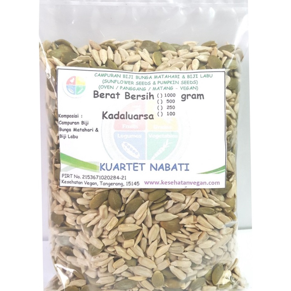 

Pasti Murah 500gr Roasted Campuran Biji Labu / Pumpkin Seed & Biji Bunga Matahari / Sunflower Seed - Panggang