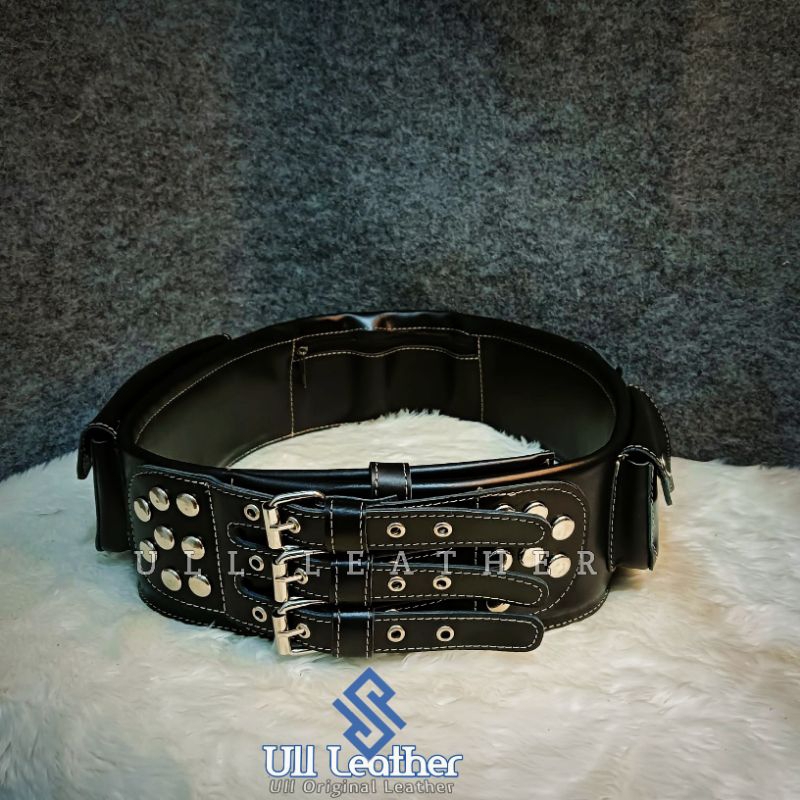 Sabuk Jawara Kulit Asli [Ring 3 Gesper ] Ikat Pinggang Pria Cowok