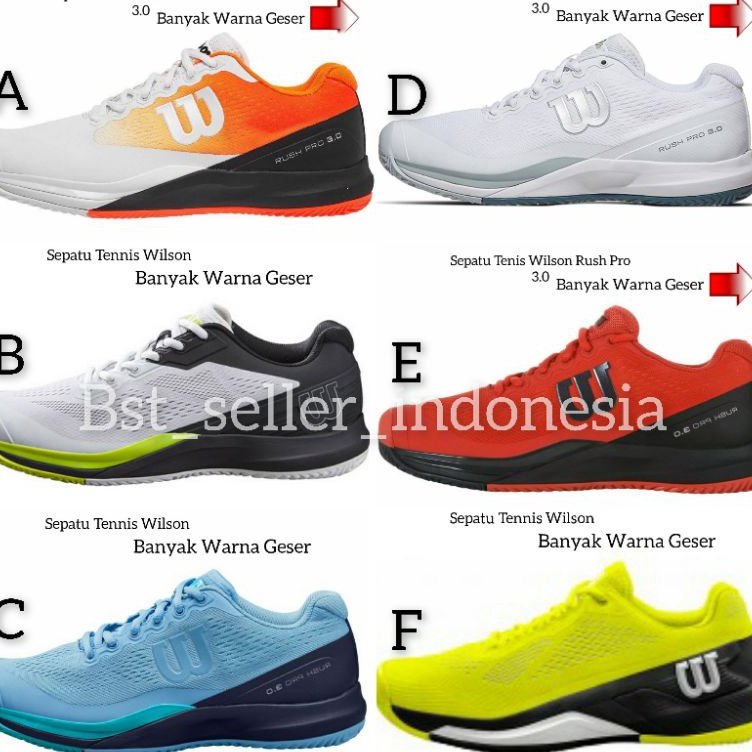 Bayar Di Tempat Sepatu Tenis Pria Wilson Rush Pro 3.0 Limited Edition premium original Bestseller