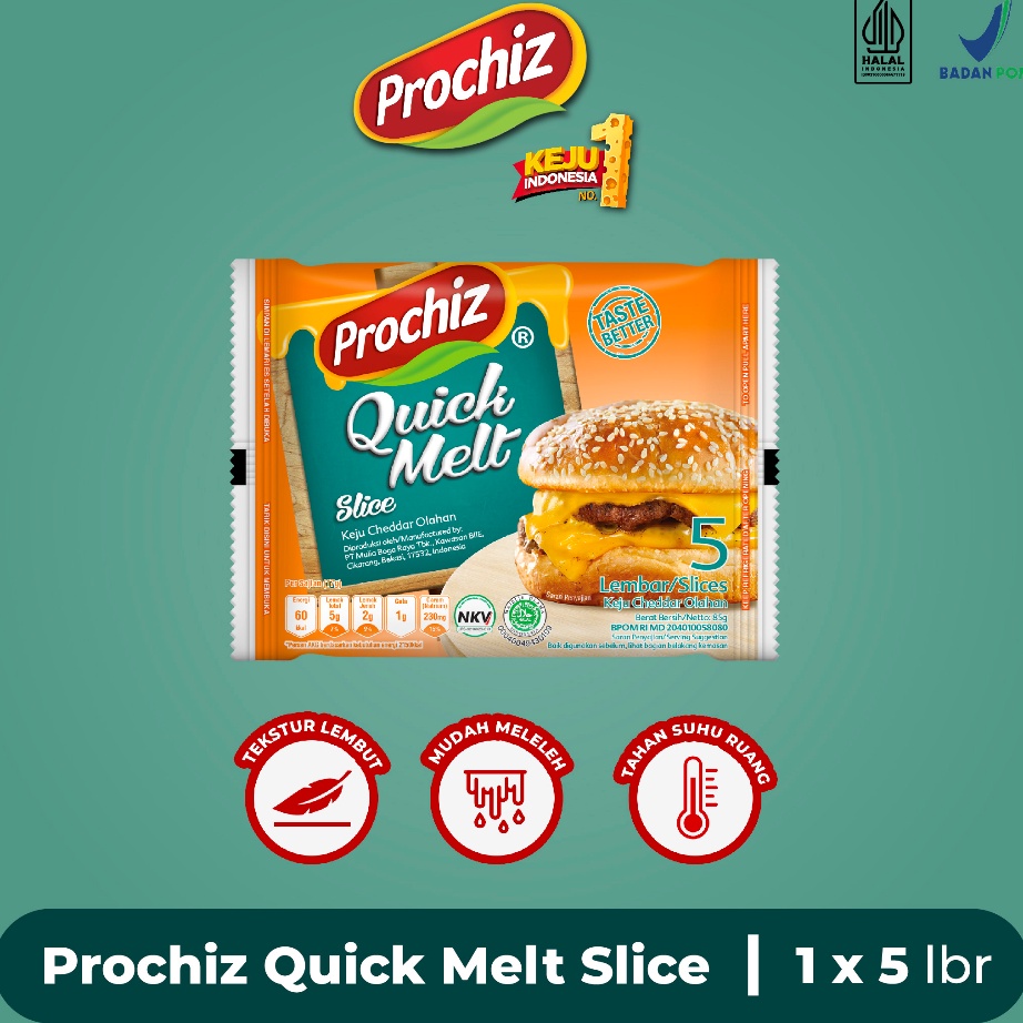 Ready Keju PROCHIZ Quick Melt Slice 5’s