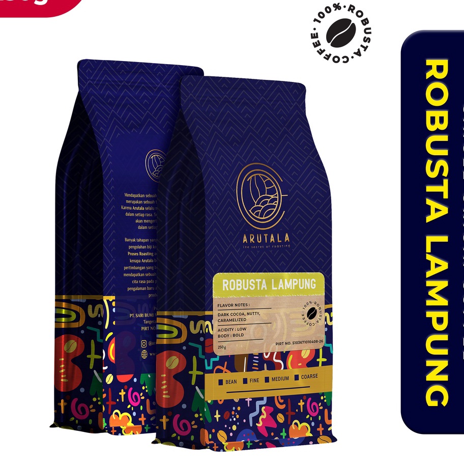 

Ready ARUTALA Kopi Lampung Robusta Coffee 250 gram