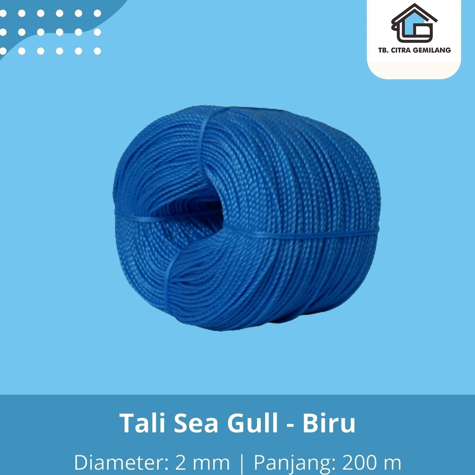 Mega Max TALI TAMPAR PLASTIK 2 MM ASLI - SEAGULL