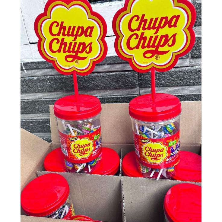 

Diskon PERMEN CHUPA CHUPS LOLLILOP 1 TOPLES ISI 30pcs