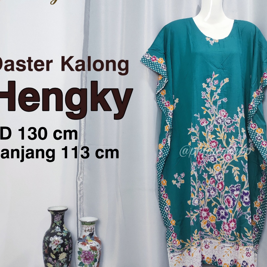 KODE NJR147 Daster Kalong Lowo Hengky Motif Bunga Anyelir Baju Tidur Wanita