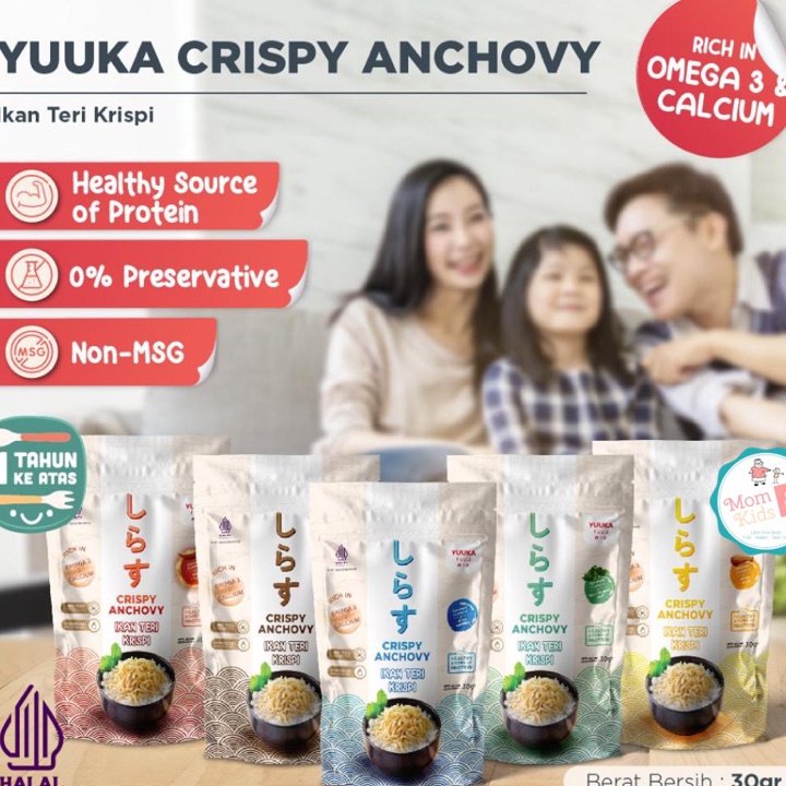 

Ready Stock YUUKA Food Crispy Anchovy 30gr | Ikan Teri Krispi | Snack Cemilan MPASI Sehat