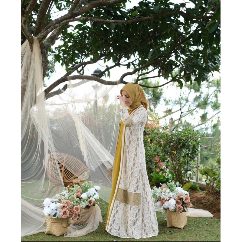 jenna harra by kaleela id original warna lime dress gamis