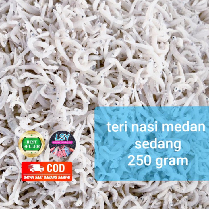 

Terlaris ikan asin teri nasi medan size sedang 250gr