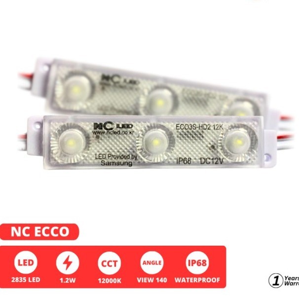 LAMPU MODUL LED 3 MATA NC ECO 2835 DOVE VIEW ANGLE WARNA PUTIH