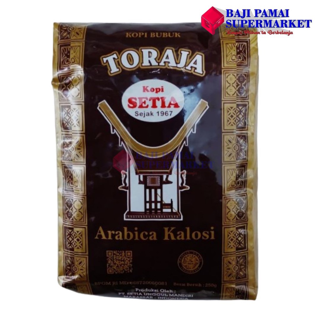 

Kopi Toraja Setia Biji Arabica Kalosi 250gr