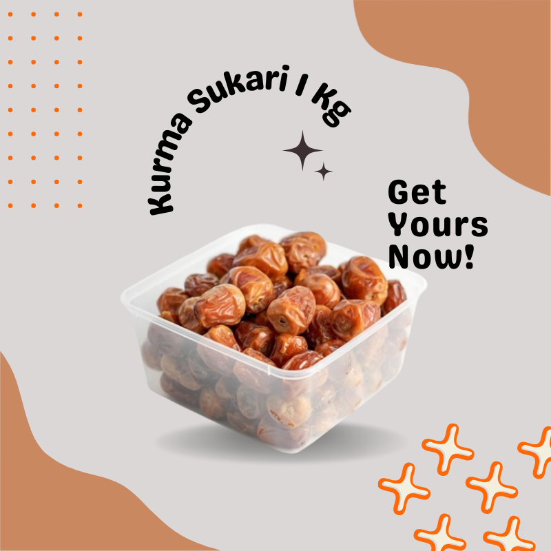 

[ GS ] Kurma Sukari 1 Kg | Kurma Sukari Kurma Raja Sukkari Premium ORIGINAL / Kurma Raja