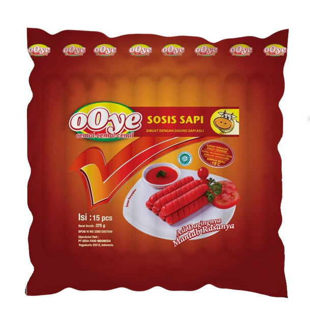 

Ooye sosis sapi isi 15 pcs 375 gr