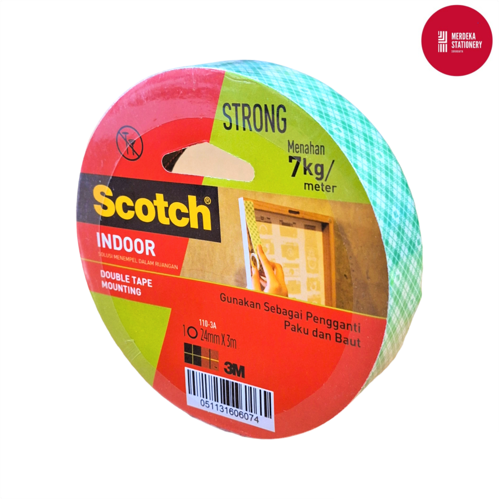 

Double Tape/Bolak Balik Mounting Spon/Spons/Busa 3M Scotch 1" 24mm x 3 meter