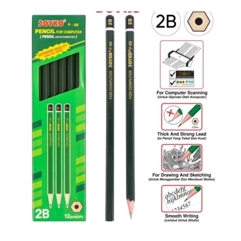 

1 Pcs Pensil Joyko 2B P-88