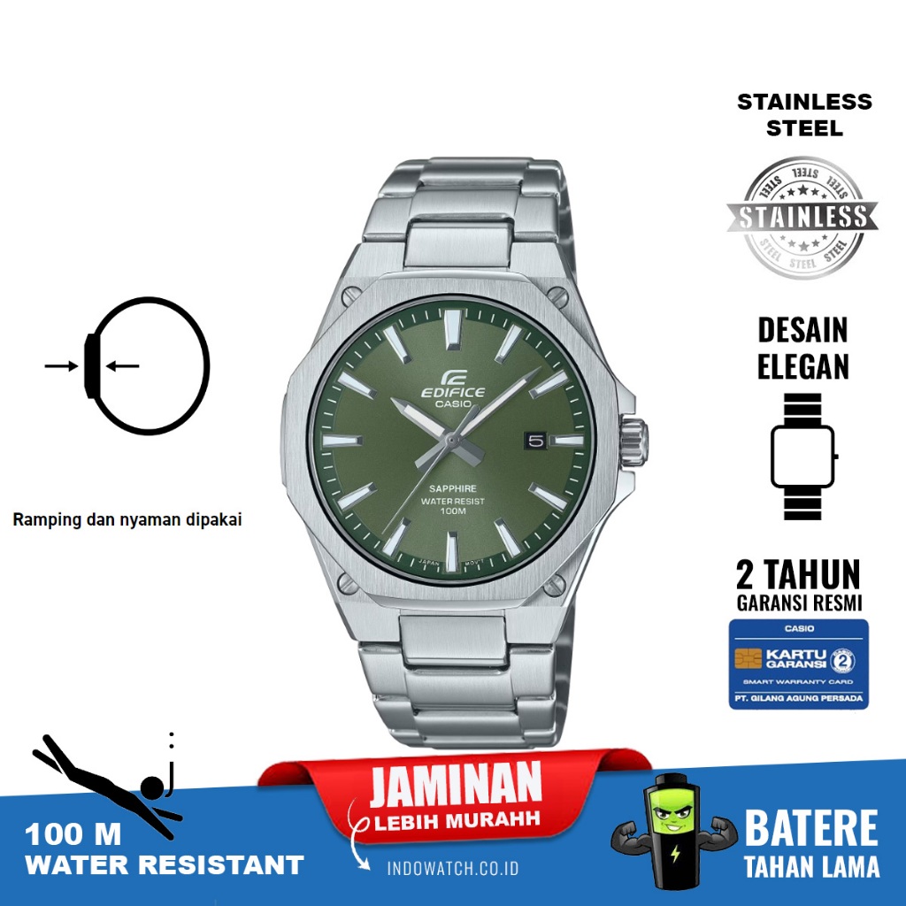 Casio Edifice EFR-S108D-3AV efrs108 efr s108 original garansi resmi