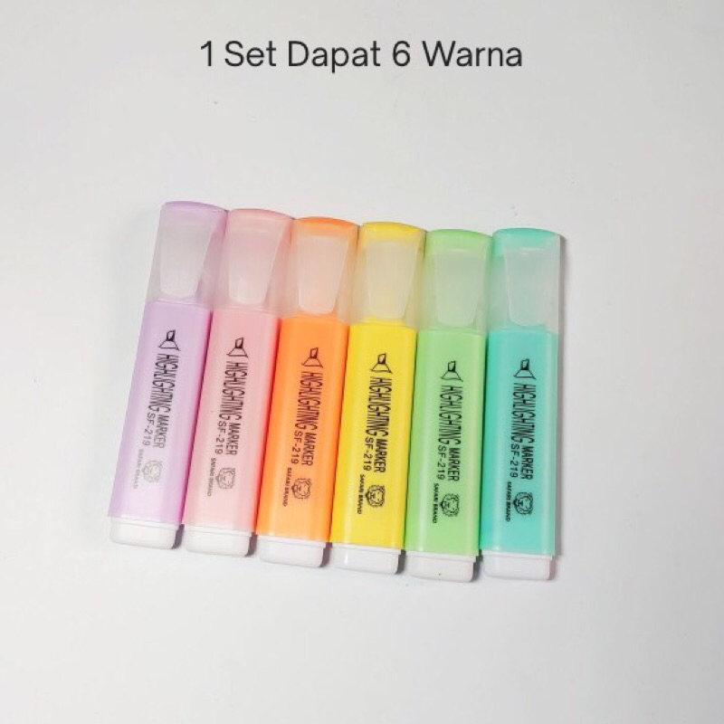 

(6 pcs ) Stabilo Highlighter Set Warna Warni / Stabilo Highlighter Warna Pastel / Stabilo Highlighter Murah bagus