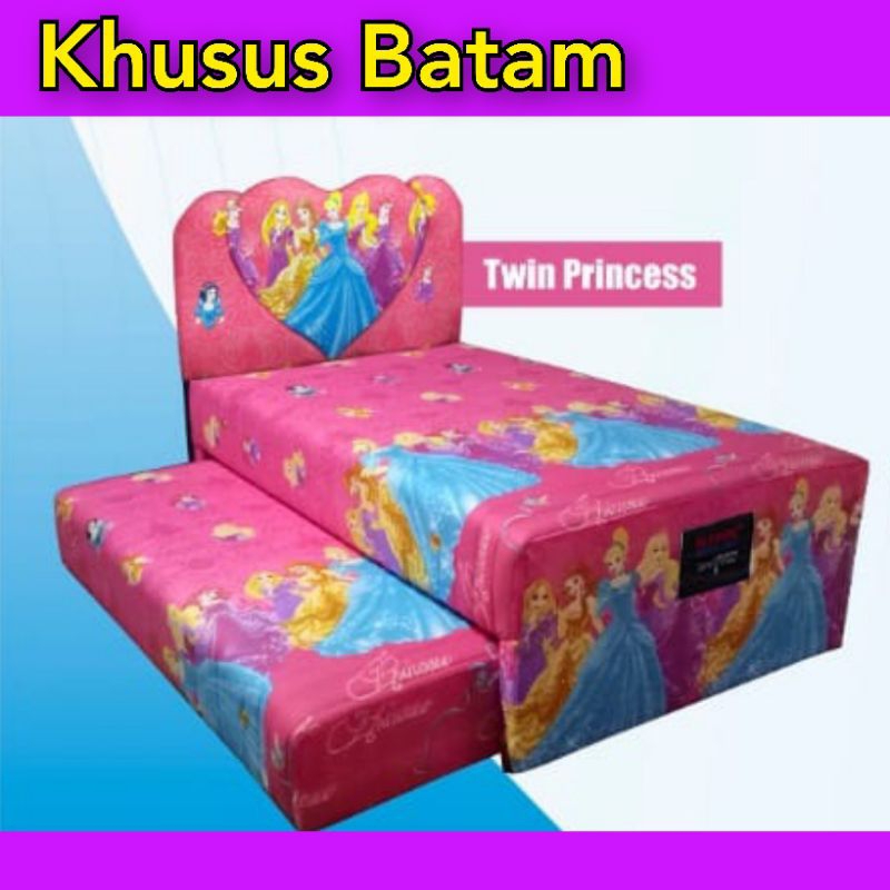 BED SORONG OLYMPIC KARAKTER TWIN PRINCESS (KHUSUS BATAM)