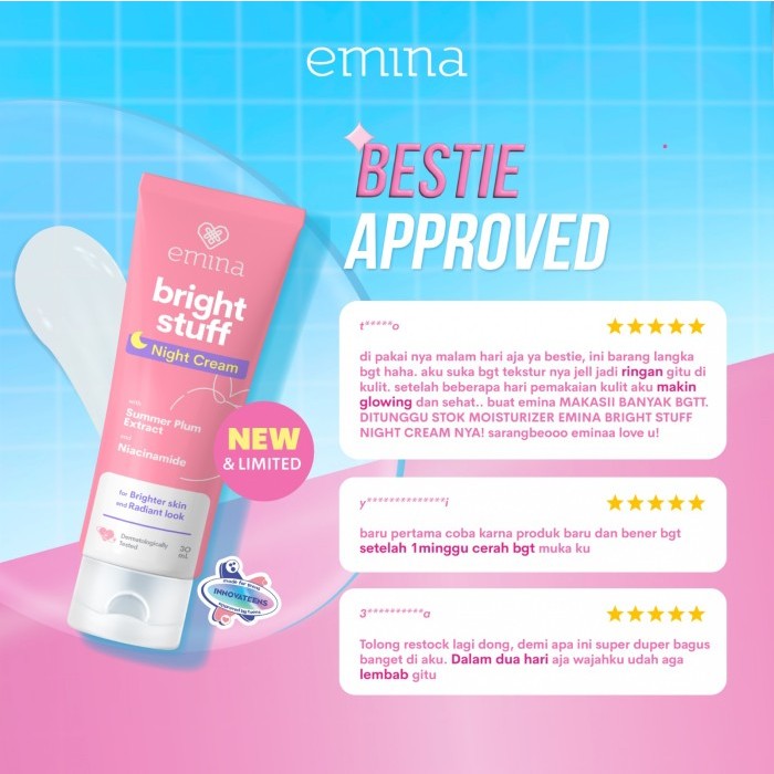 Emina Bright Stuff Night Cream 20g