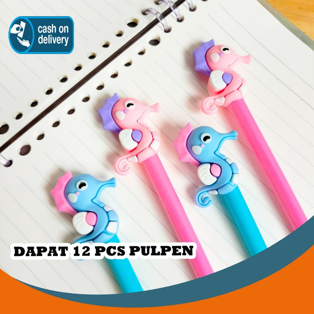 

SELUSIN (12 PCS) PULPEN GEL KUDA LAUT PGK-1072 SEAHORSE PEN PENA BOLPEN BOLPOIN LUCU ANAK ALAT TULIS KANTOR SEKOLAH MURAH TERMURAH COD