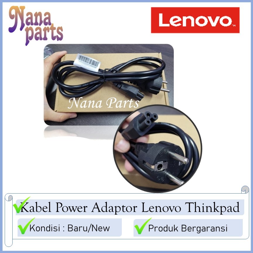 Kabel power adaptor charger laptop Lenovo Thinkpad Original 3 lubang
