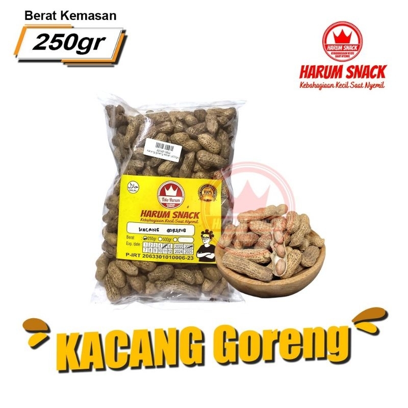 

KACANG GORENG KACANG SANGRAI 250 Gram [Merk Harum Snack Official]