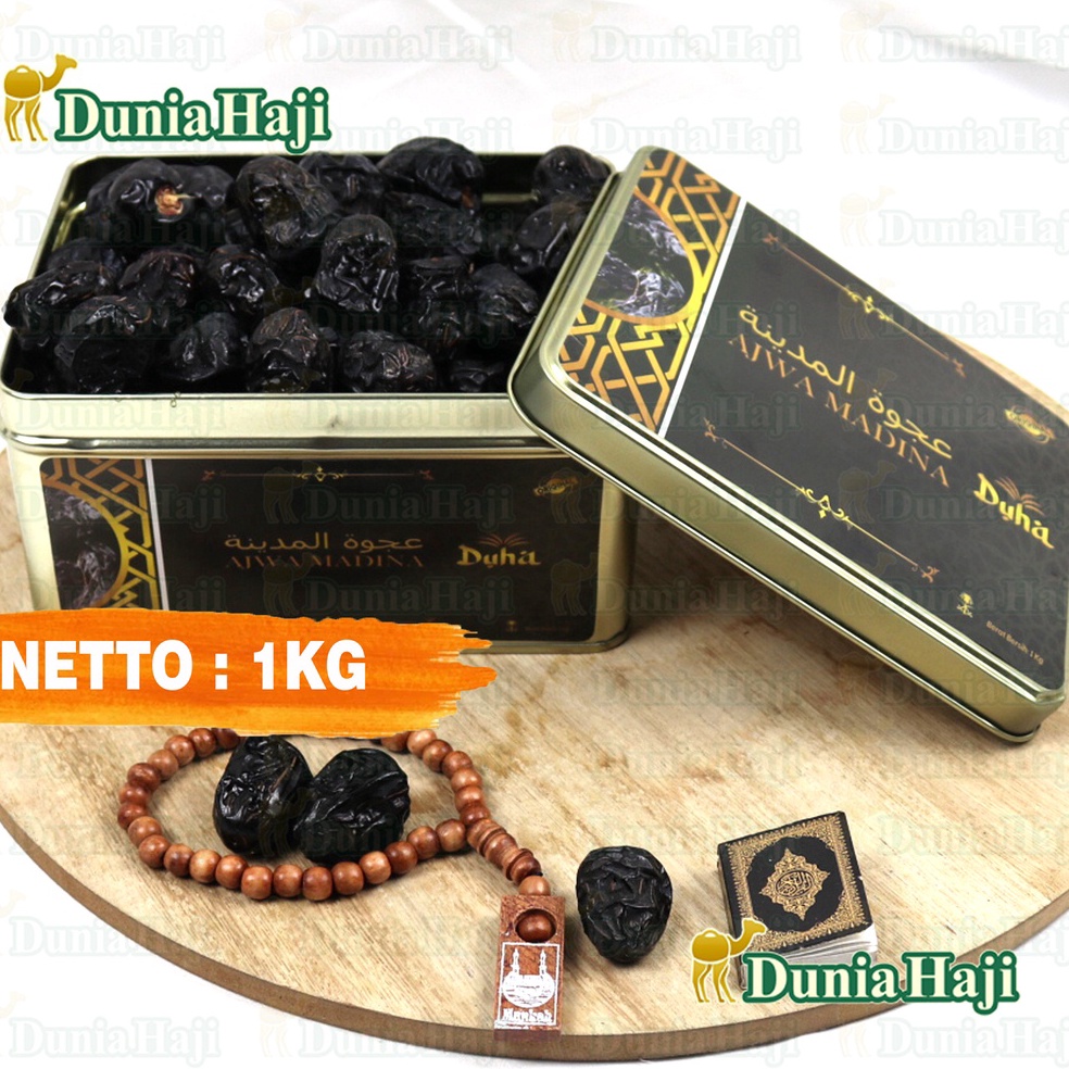 

Mur@h Bang3t Kurma Ajwa 1KG Lembut Kemasan KALENG / Azwa Ajwah Kurma Nabi Empuk 100% Asli Madinah Premium Exclusive [292]