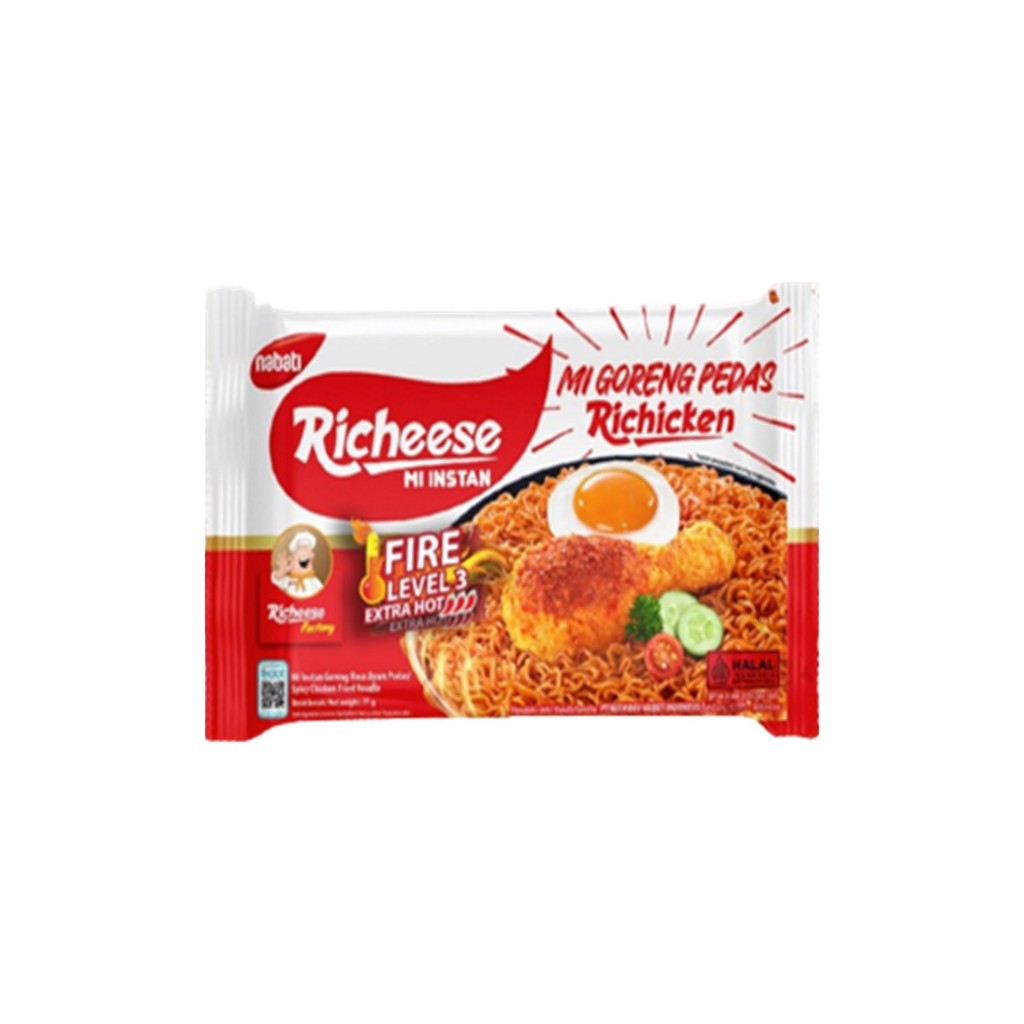 

Mie Richeese Nabati Richicken Mie Goreng Pedas Rasa Ayam