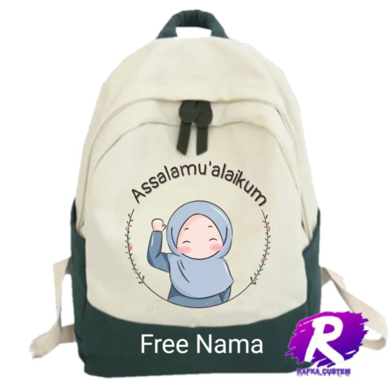 tas gendong anak gambar kartun muslimah