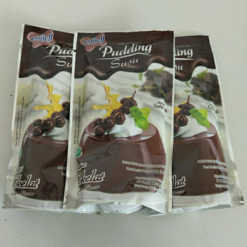 

pudding susu rasa cokelat