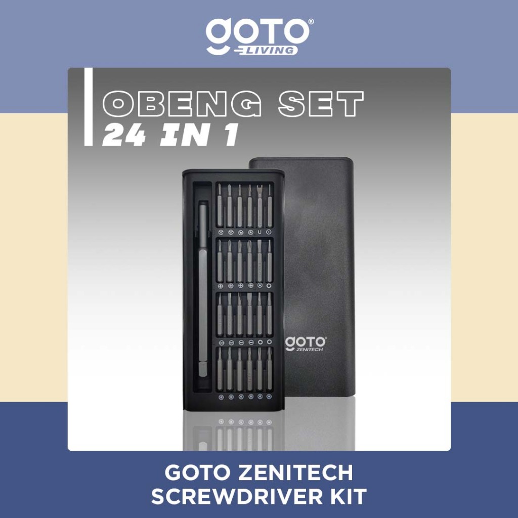 Goto Zenitech Screwdriver Obeng Kecil Magnet Set 25 in 1 Multifungsi