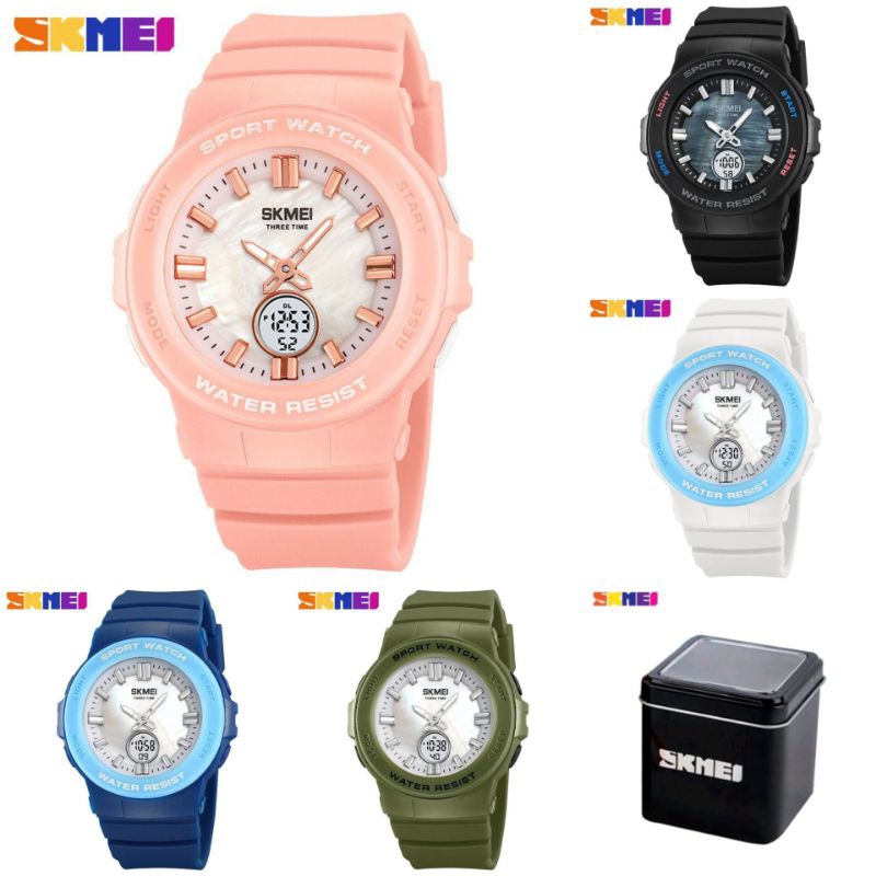 SKMEI 2125 ORIGINAL / Jam Tangan Wanita Analog-Digital / Tali Rubber