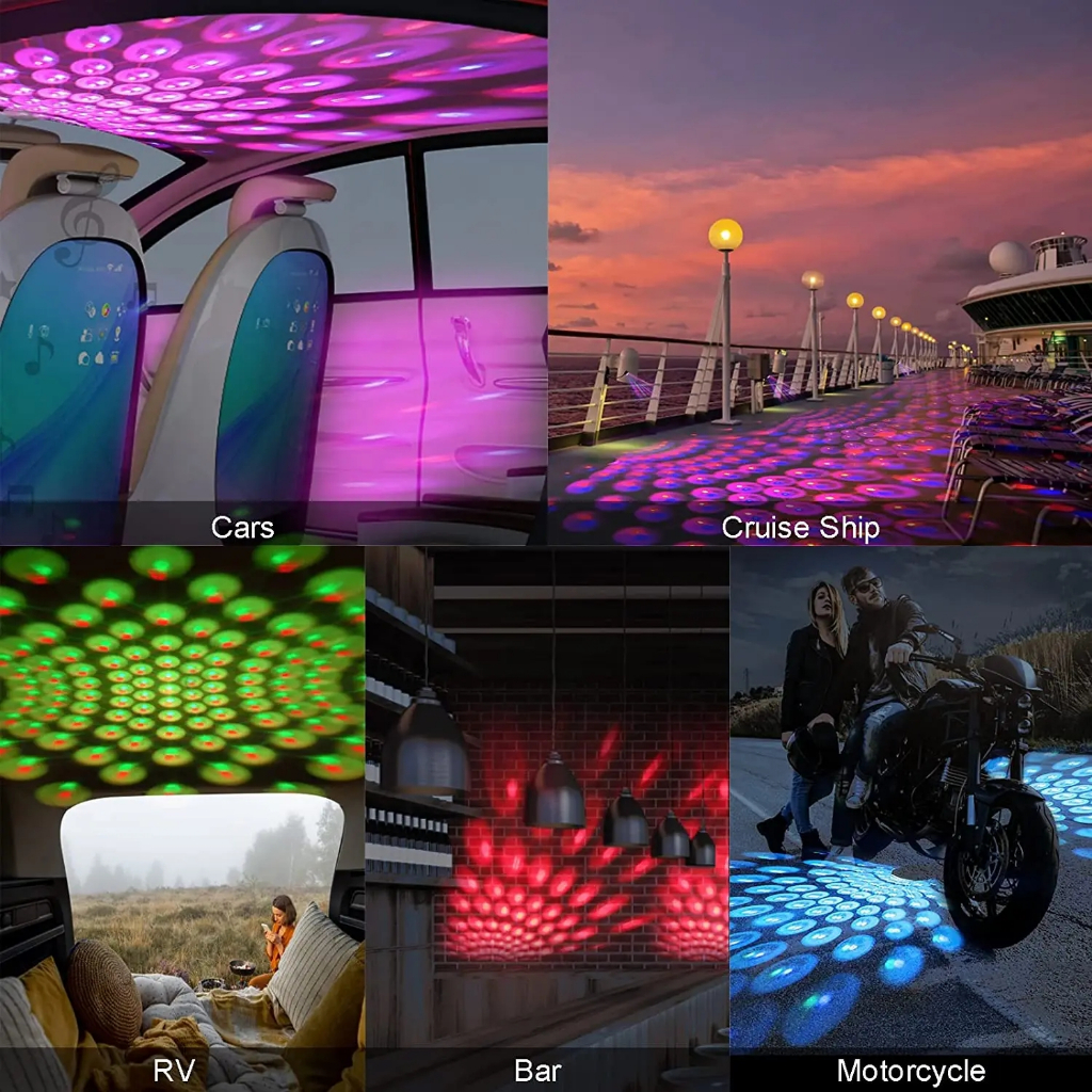 Lampu Laser Proyektor Led USB Bintang Star Dekorasi Plafon Mobil Kamar — 10