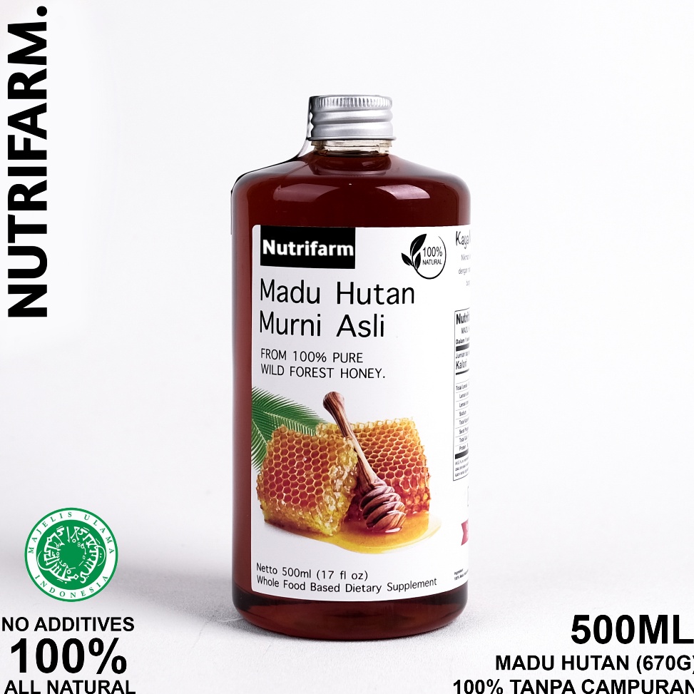 

R3adyst0ck MADU HUTAN 500ML (670G) ASLI ORIGINAL 100% ALAMI TANPA CAMPURAN APAPUN / MADU HUTAN GHOLIBAN KALIMANTAN Harga pas