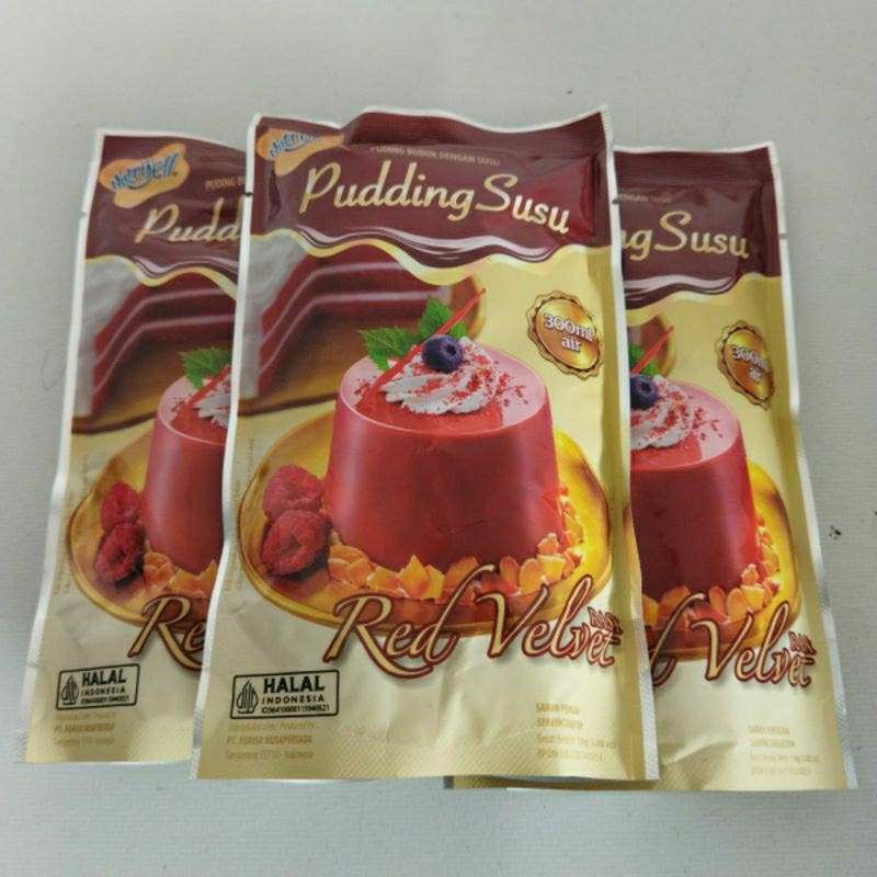

pudding susu rasa red velvet