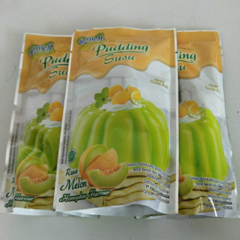 

pudding susu rasa melon