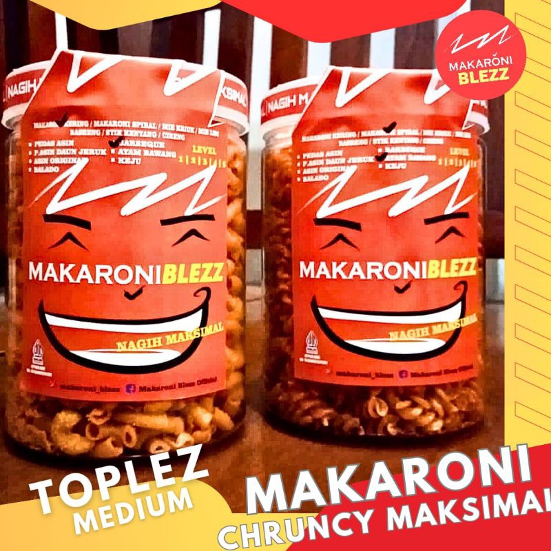 

Makaroni Kering PEDAS LEVEL Toples 300 GR