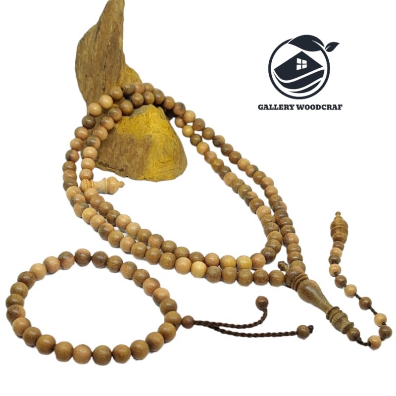 Tasbih dan Gelang Kayu Bidara Madinah size 6mm 7mm_asli original