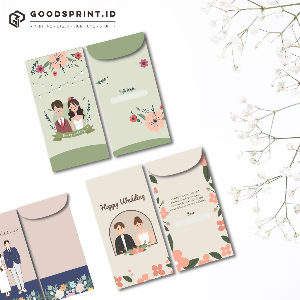 

Angpao Wedding Amplop Pernikahan Angpau Nikah Custom Amplop isi 6 pcs