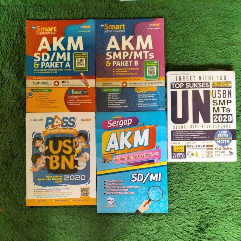 ORIGINAL BUKU SERGAP AKM SD /MI & PAKET A B UN UNAS USBN SMP/MTS 2020 PLUS CD